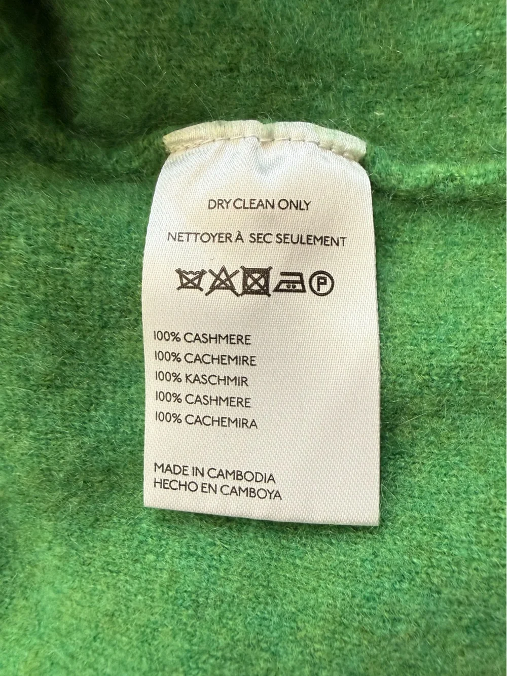 Pilcro Anthropologie Alani Cropped Crewneck Sweater in green with Pink 